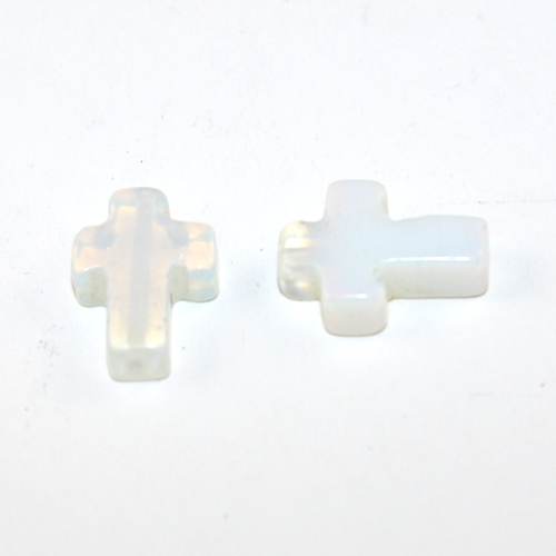 12mm x 16mm Opal Cross Bead