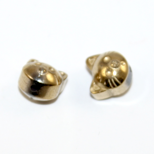 8mm Cat Hematite Bead - Light Gold