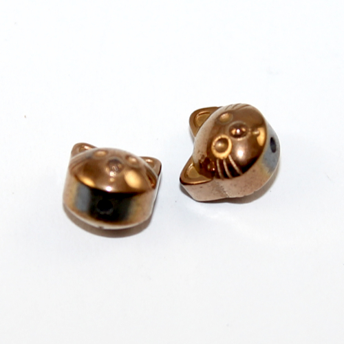 8mm Cat Hematite Bead - Copper