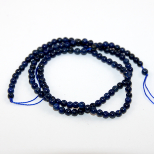 3mm Lapis Lazuli - Grade A - Round Beads - 38cm Strand