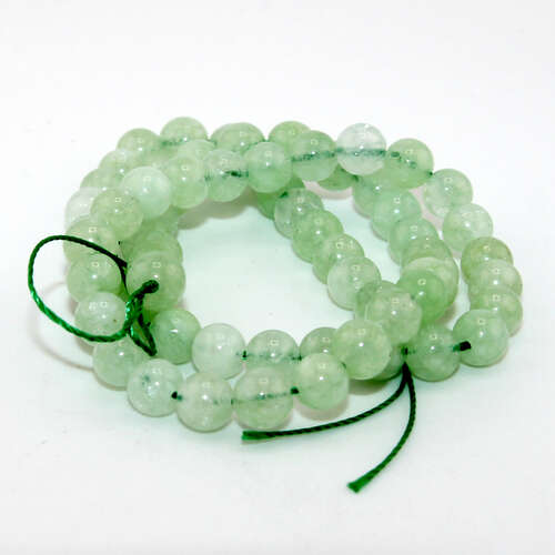 6mm Green Australian Chrysoprase Round Beads - 38cm Strand