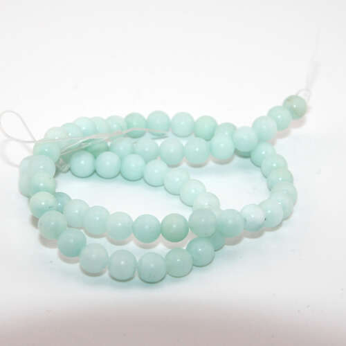 6mm Matte Green Australian Chrysoprase Round Beads - 38cm Strand