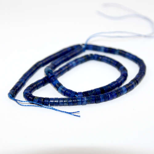 4mm x 2mm Lapis Lazuli Tube Beads - 38cm Strand