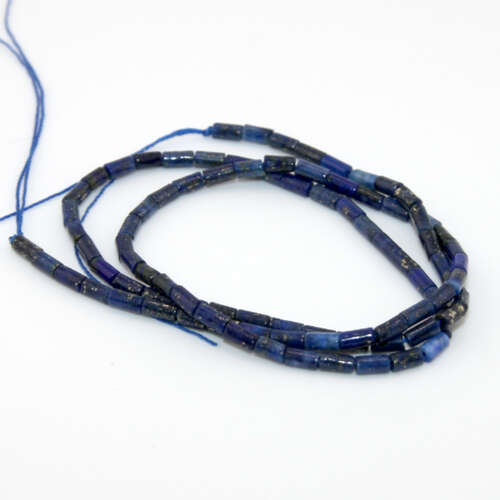2mm x 5mm Lapis Lazuli Tube Beads - 38cm Strand