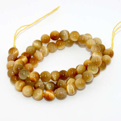 6mm Golden Tiger Eye Round Beads - 38cm Strand