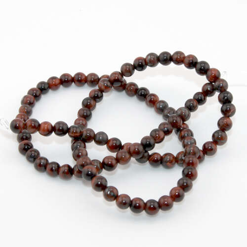4mm Red Tiger Eye Round Beads - 38cm Strand