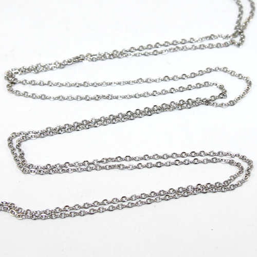 1mm x 1.5mm 304 Stainless Steel Cable Chain - sold in 10cm increments