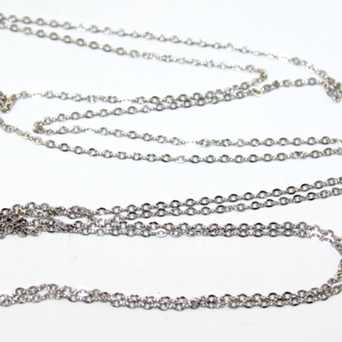 1.5mm x 2mm 304 Stainless Steel Cable Chain - sold in 10cm increments