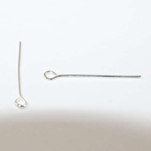 25mm Copper Eye Pin - Silver 
