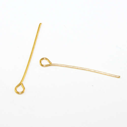25mm Copper Eye Pin - Bright Gold