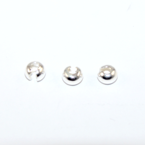 4mm 925 Sterling Silver Crimp Cover - Bag of 10