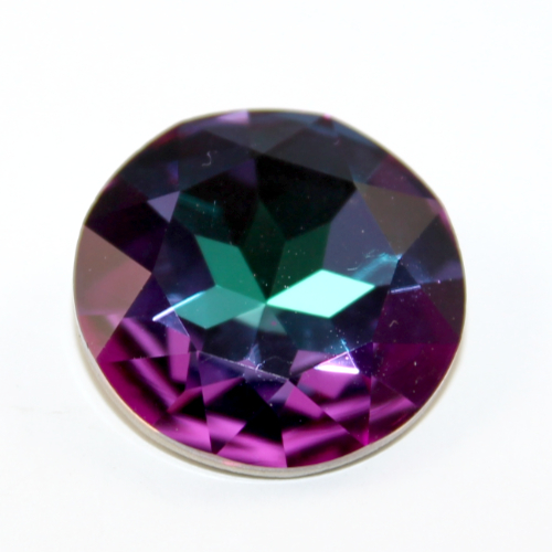 1201 - Flat Chaton Round Stone 27mm - Heliotrope - Foil