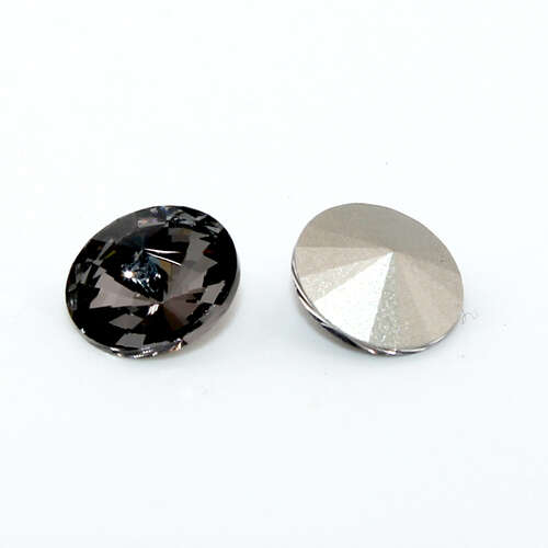10mm - SS47  1122 Rivoli - Black Diamond - Foil - Pack of 2