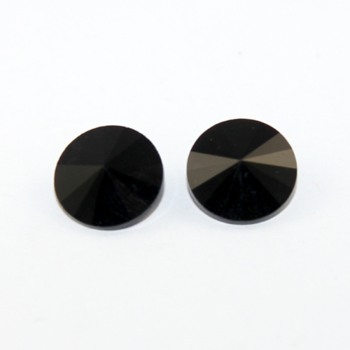 12mm 1122 Rivoli - Jet -  Pack of 2