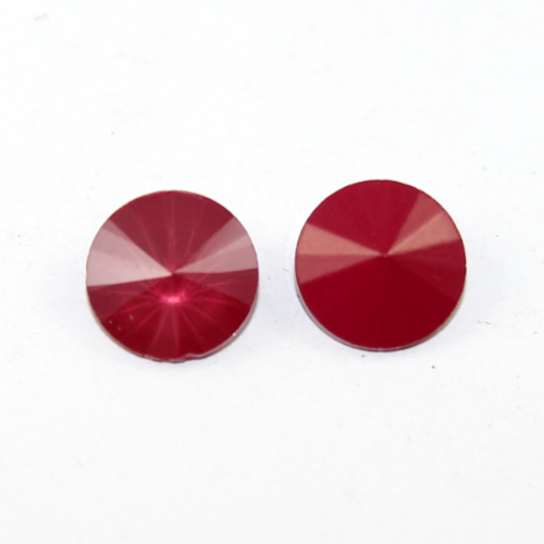 12mm 1122 Rivoli - Light Siam Satin - Lacquer Bottom - Pack of 2
