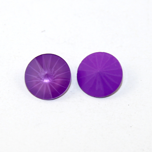 12mm 1122 Rivoli - Tanzanite Satin - Lacquer Bottom - Pack of 2