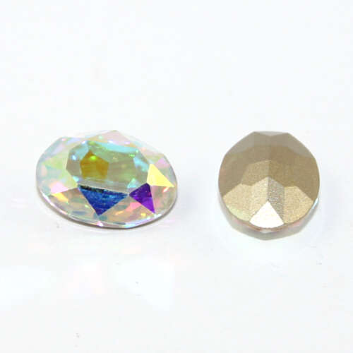 10mm x 14mm 4120 - Oval - Crystal AB - Pack of 4