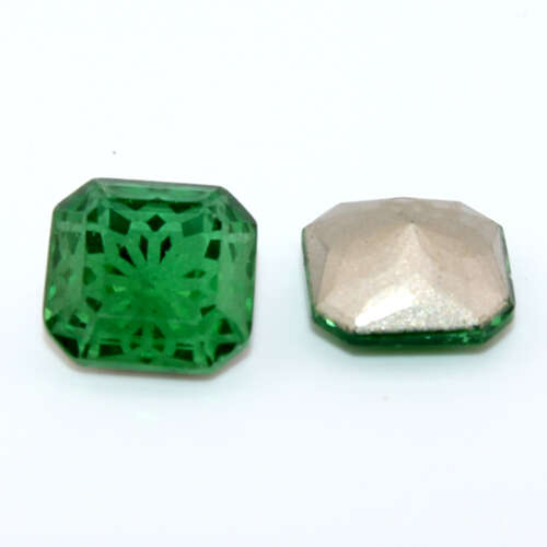 14mm Erinite - 4675 Square Octagon - Lotus Etch - Rounded Back - Pack of 2