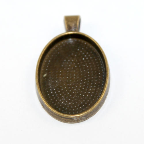 30mm x 20mm Oval Cabochon Setting Pendant - Antique Bronze