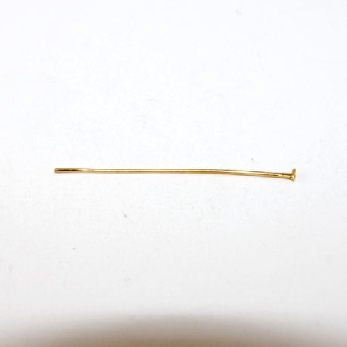 50mm x 0.7mm Copper Head Pins - Bright Gold