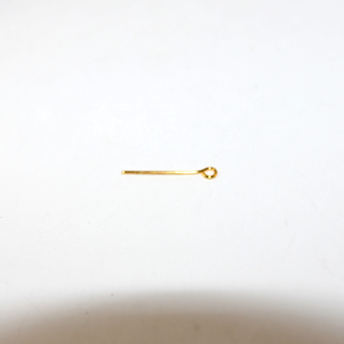 20mm x 0.7mm Eye Pins - Bright Gold