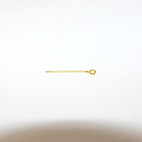 25mm x 0.7mm Eye Pins - Bright Gold