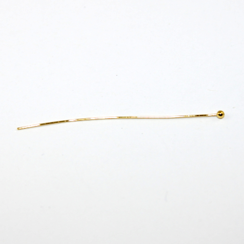 50mm x 0.7mm Ball Head Pins - Bright Gold