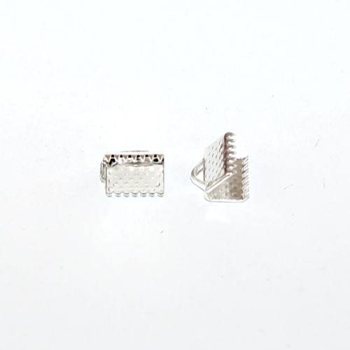 8mm Ribbon Crimp - Silver