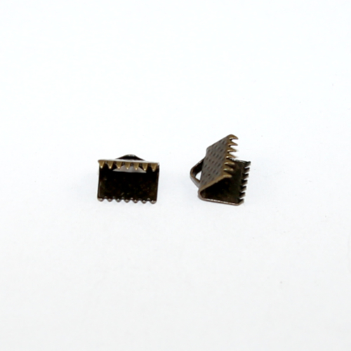 8mm Ribbon Crimp - Antique Bronze