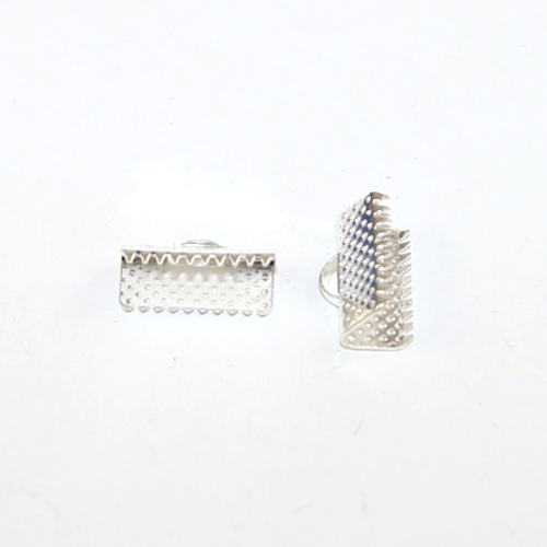 13mm Ribbon Crimp - Silver