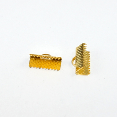 13mm Ribbon Crimp - Bright Gold