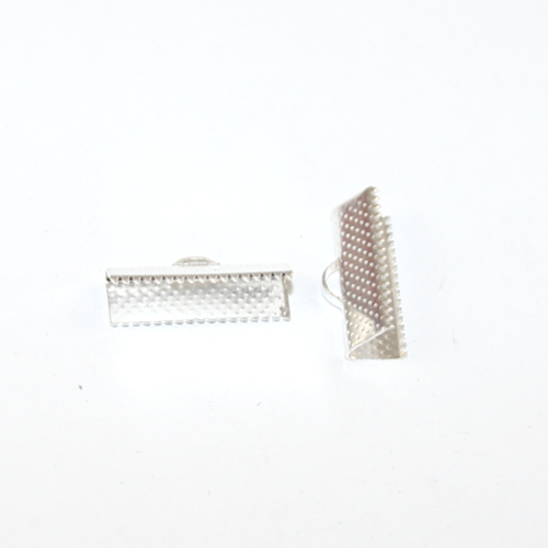 20mm Ribbon Crimp - Silver