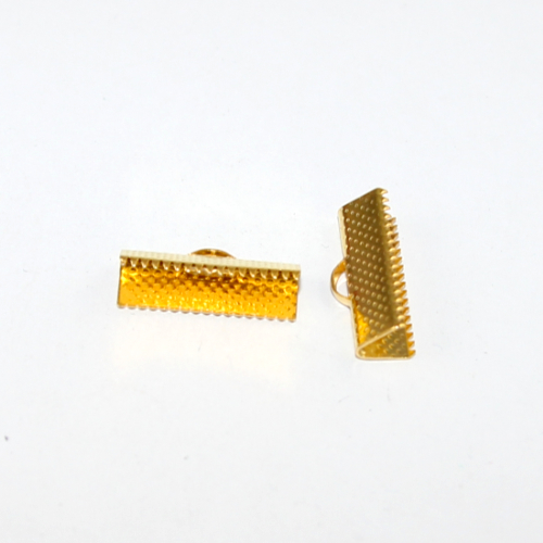 20mm Ribbon Crimp - Bright Gold