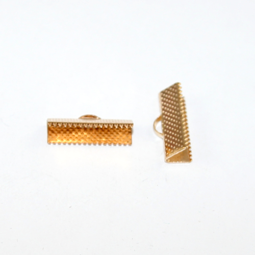 20mm Ribbon Crimp - Light Gold
