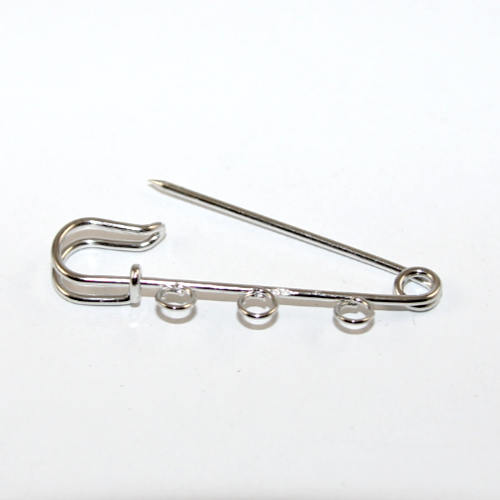 3 Loop 50mm Kilt Pin - Silver