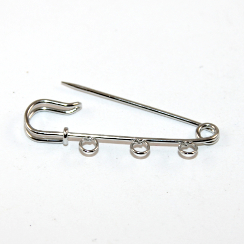3 Loop 50mm Kilt Pin - Platinum