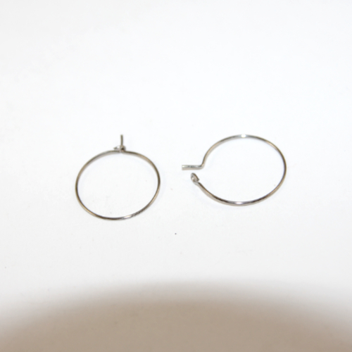 20mm 304 Stainless Steel Hoop Earring - Pair