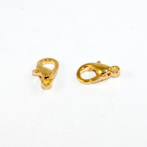 10mm Lobster Clasp - Bright Gold
