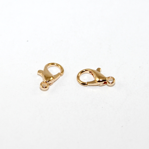 12mm Lobster Clasp - Pale Gold