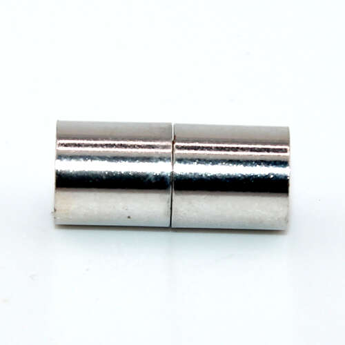 8mm Glue in Barrel Magnetic Clasp - Platinum