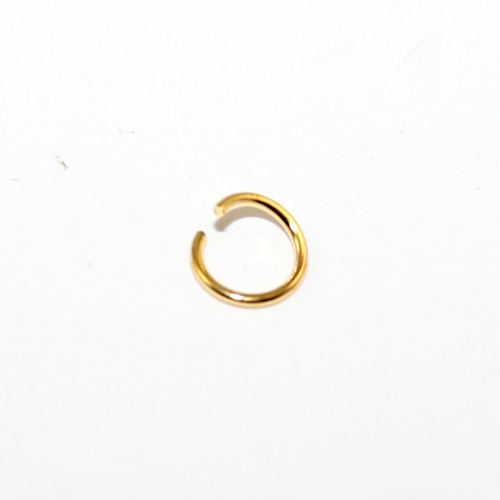 6mm x 0.7mm Copper Jump Ring - Bright Gold
