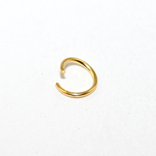 8mm x 0.9mm Copper Jump Ring - Bright Gold