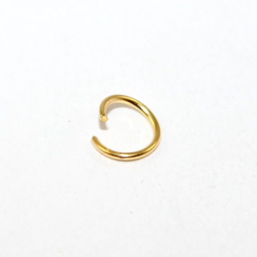 8mm x 0.9mm Copper Jump Ring - Bright Gold