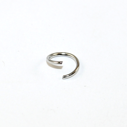 8mm x 0.9mm Copper Jump Ring - Platinum