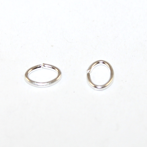 5mm x 7mm Copper Oval Jump Ring - Silver