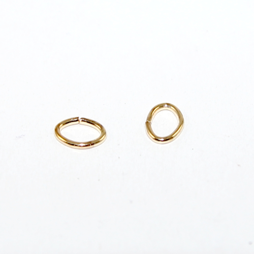 5mm x 7mm Copper Oval Jump Ring - Pale Gold