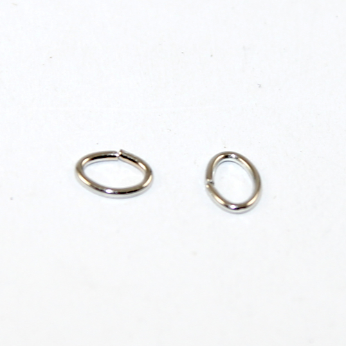5mm x 7mm Copper Oval Jump Ring - Platinum