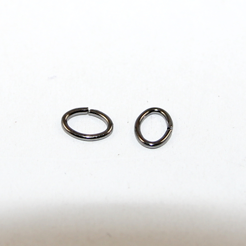 5mm x 7mm Copper Oval Jump Ring - Gunmetal