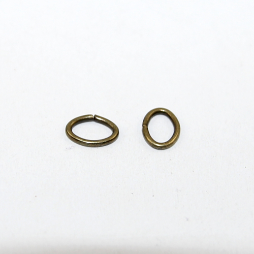 5mm x 7mm Copper Oval Jump Ring - Antique Bronze