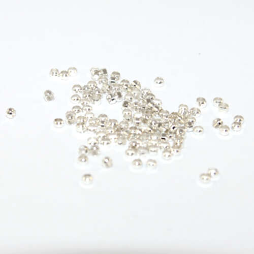 2mm Crimp Beads - Silver - Pack of 100